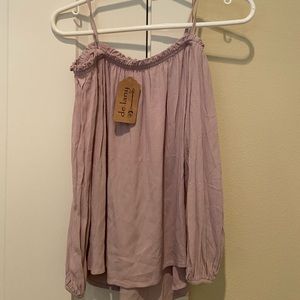 NWT lilac off the shoulder top